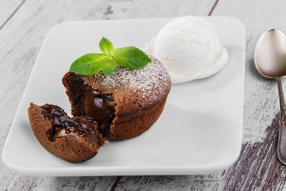 Recipe of the Month - Hot chocolate fondant with Salcombe Dairy Madagascan Vanilla Ice Cream