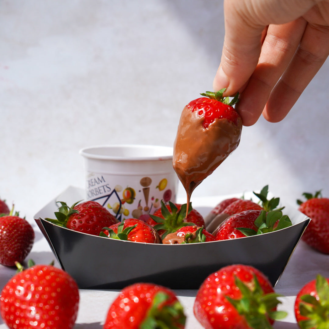 Indulge in our chocolate strawberries in Salcombe this summer