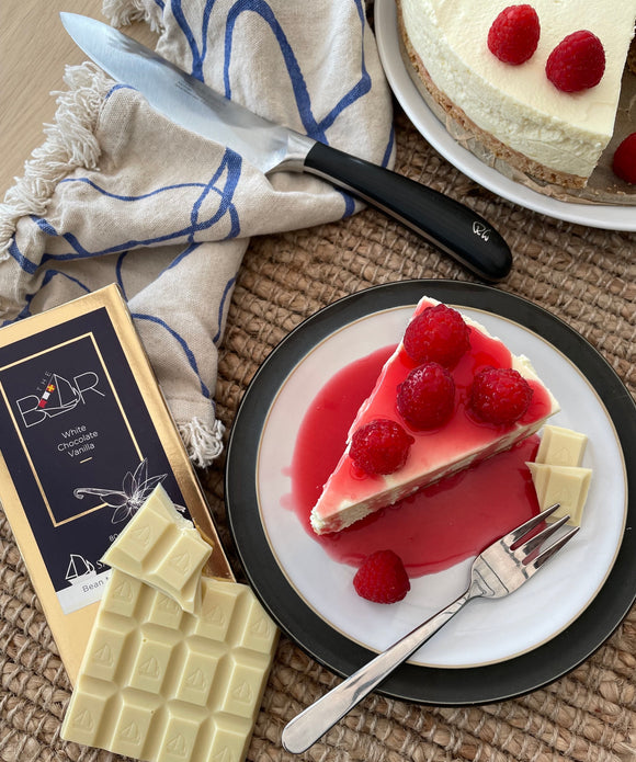 White Chocolate and Rhubarb Cheesecake