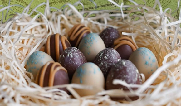 Hand-Decorated Mini Easter Egg Truffles